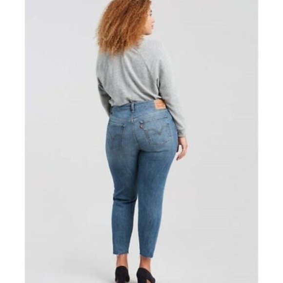 Levi's Women's Wedgie Skinny Fit High Rise Levis Jeans Plus Size 24W - Picture 2 of 4
